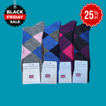 Ripley Argyle Merino Socks - 4 Pair Bundle 1 (£14 per pair)