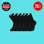 Duchy Everyday Merino Socks - 6 Pair Bundle Black (£12 per pair)