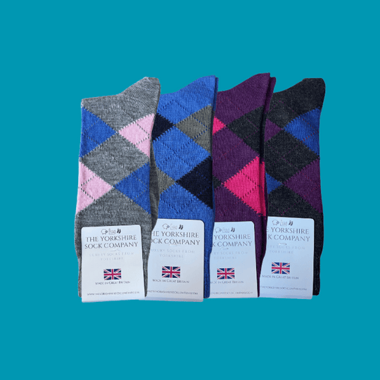 Argyle Merino Dress Socks The Yorkshire Sock Company