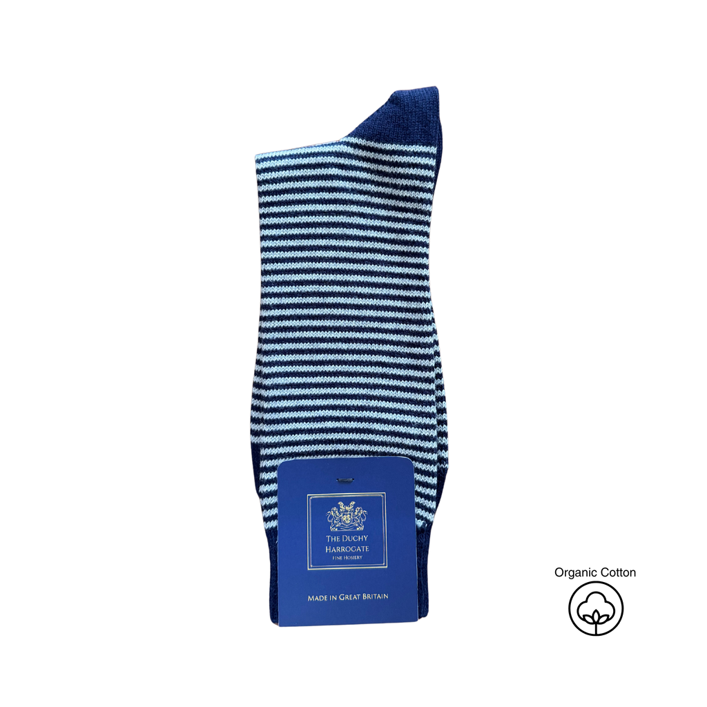 Follifoot Fine Stripe Cotton Socks - 4 Pair Bundle