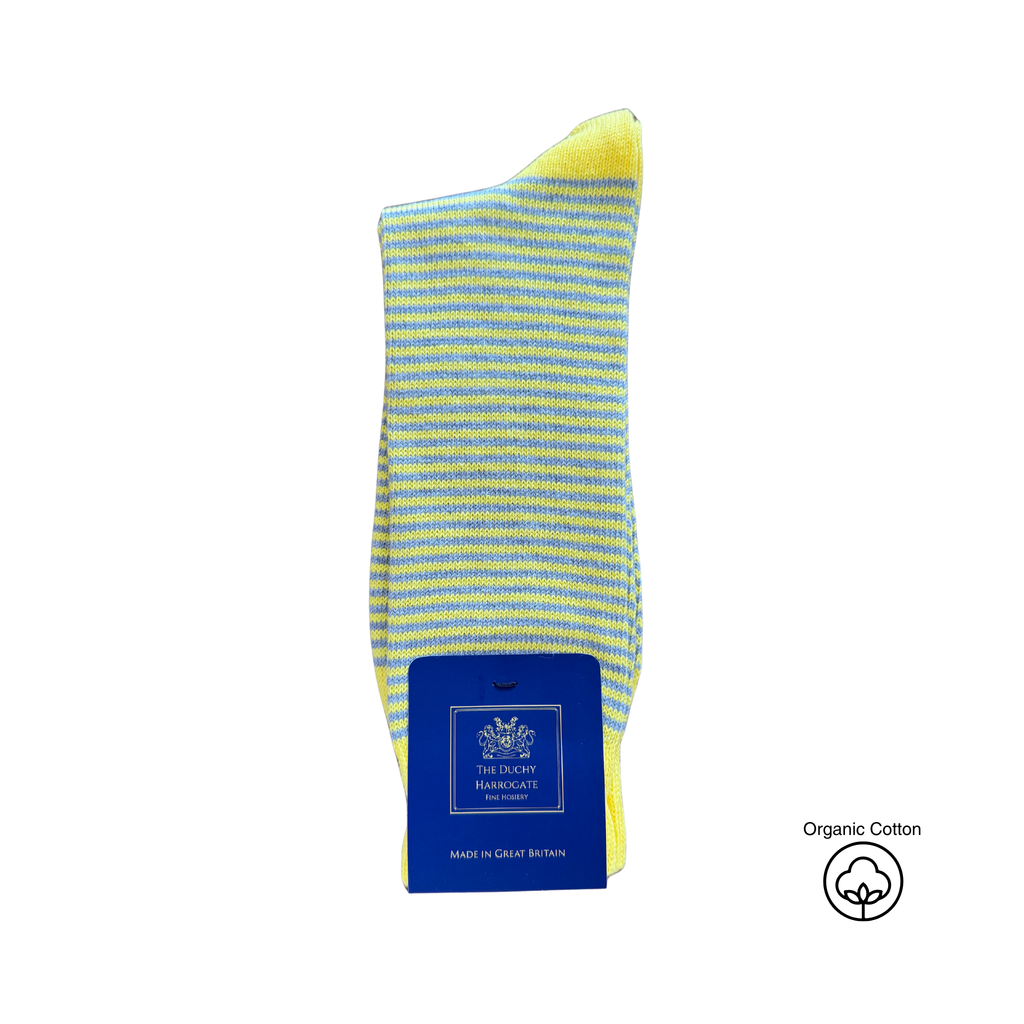 Follifoot Fine Stripe Cotton Socks - 4 Pair Bundle