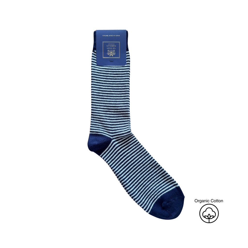 Follifoot Fine Stripe Cotton Socks - 4 Pair Bundle