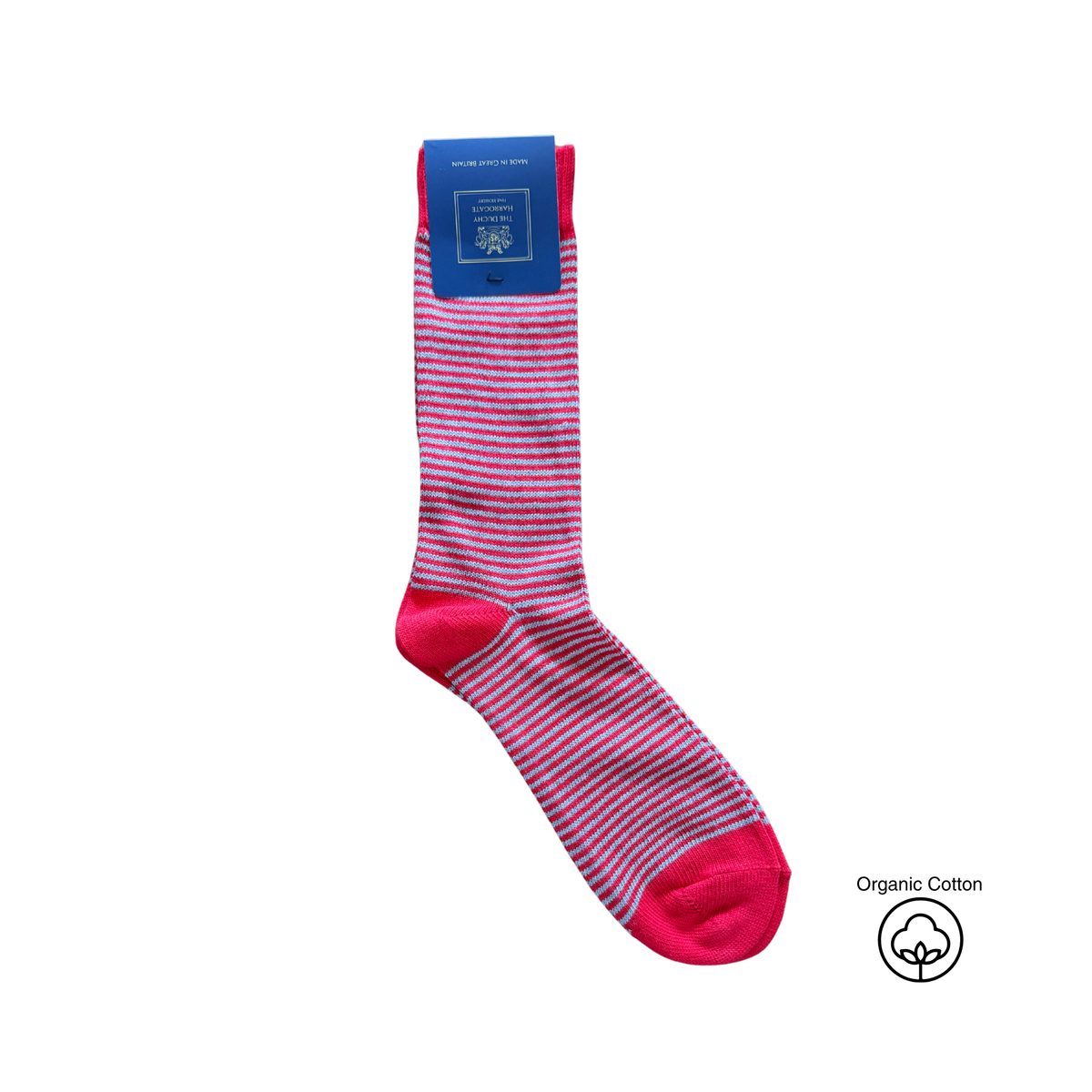Follifoot Fine Stripe Cotton Socks - 4 Pair Bundle