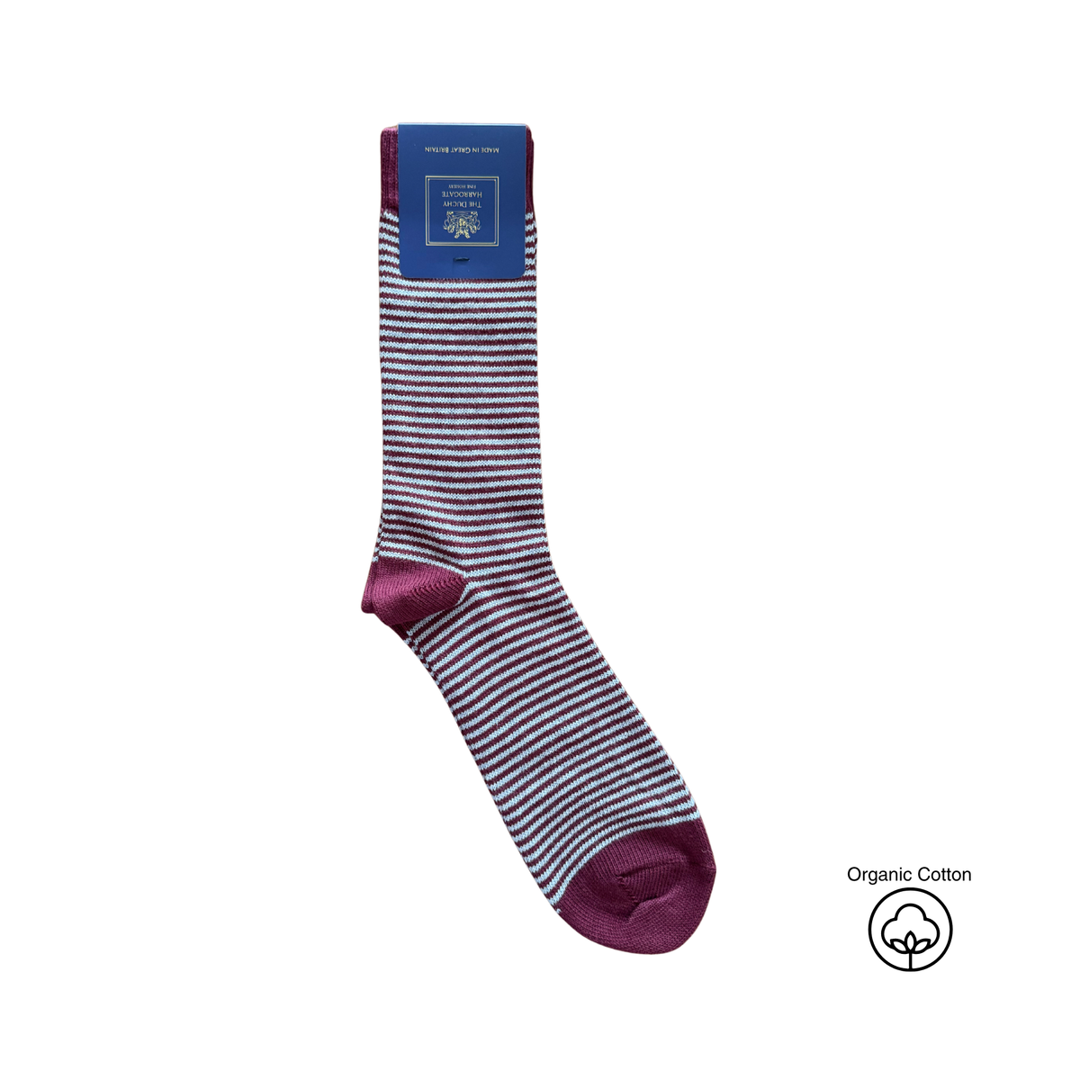 Follifoot Fine Stripe Cotton Socks - 4 Pair Bundle