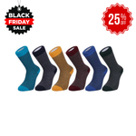 Harewood Fine Stripe Luxury Merino Everyday Socks - 6 Pair Bundle (£14 per pair)