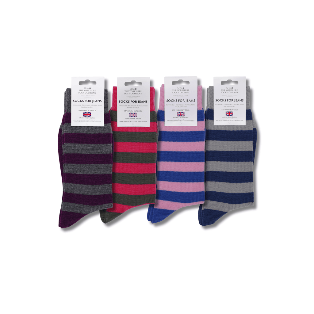 Socks For Jeans - Bright Everyday Merino Socks - 4 Pair Bundle 2 (£14 per pair)