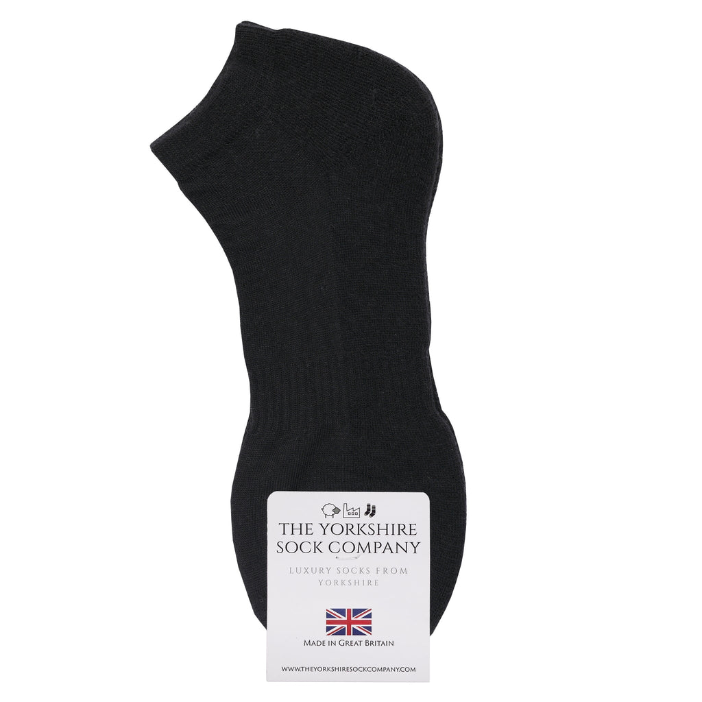 Ashville Pro Merino Mens Trainer Sock - Cushioned Sole - 6 Pair Mixed Bundle