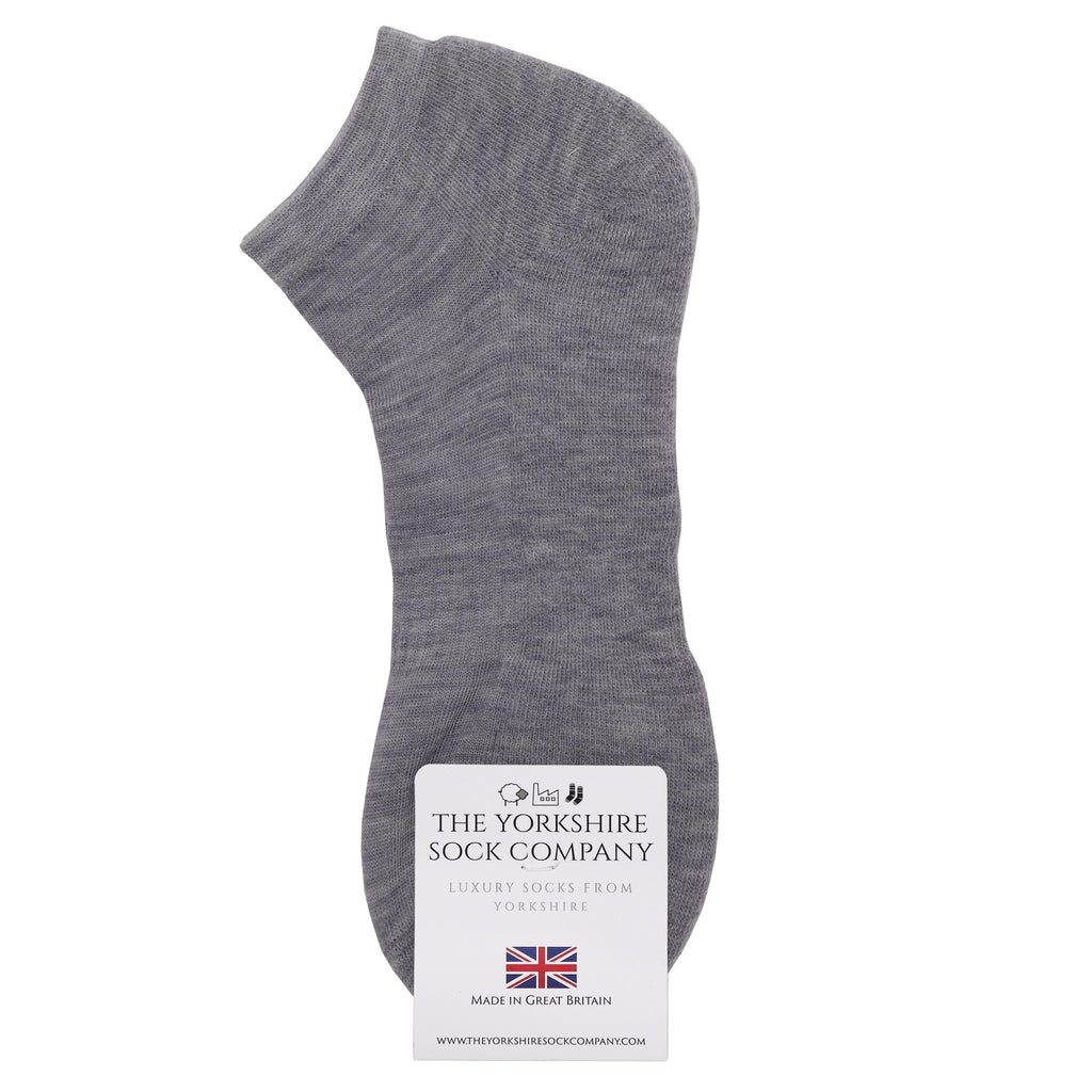 Ashville Pro Merino Mens Trainer Sock - Cushioned Sole - 6 Pair Mixed Bundle