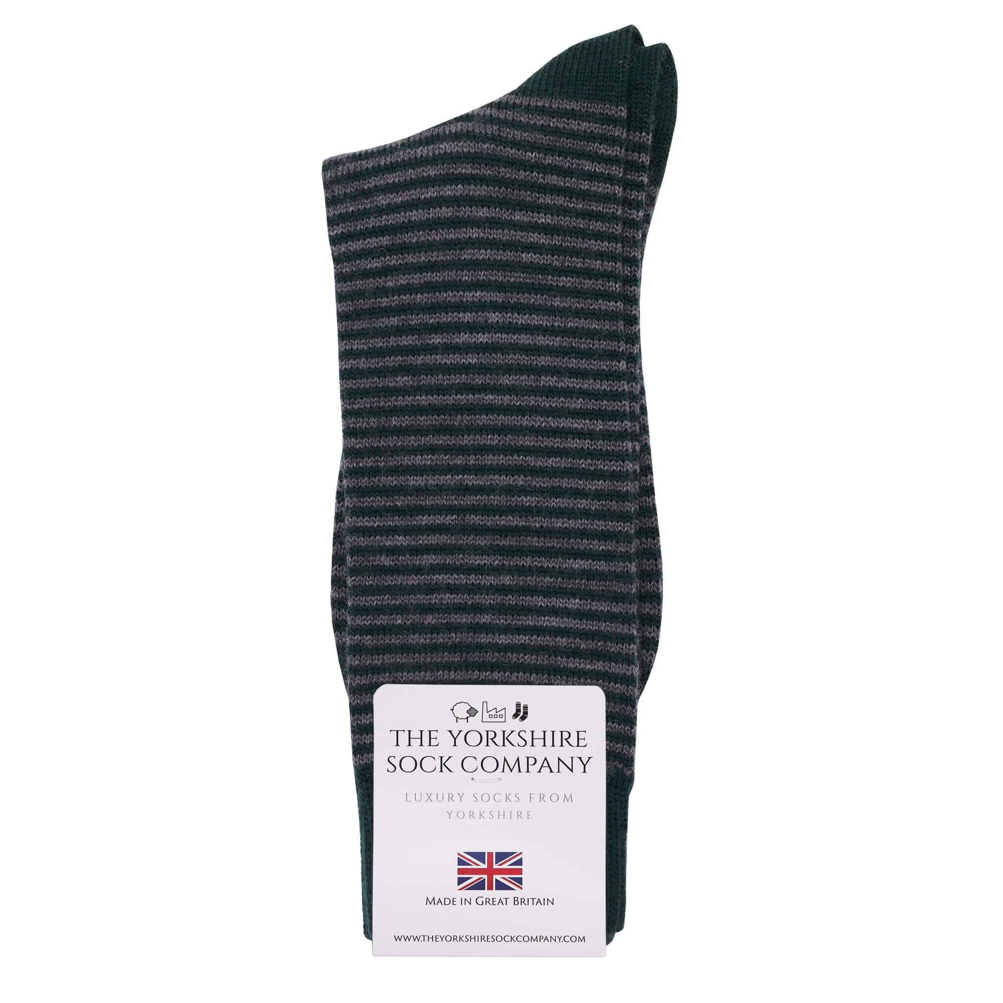 Harewood Fine Stripe Luxury Merino Everyday Socks - 4 Pair Bundle (2)
