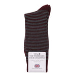 Harewood Fine Stripe Luxury Merino Everyday Socks - 4 Pair Gift Box