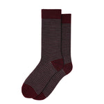 Harewood Fine Stripe Luxury Merino Everyday Socks - 6 Pair Gift Box