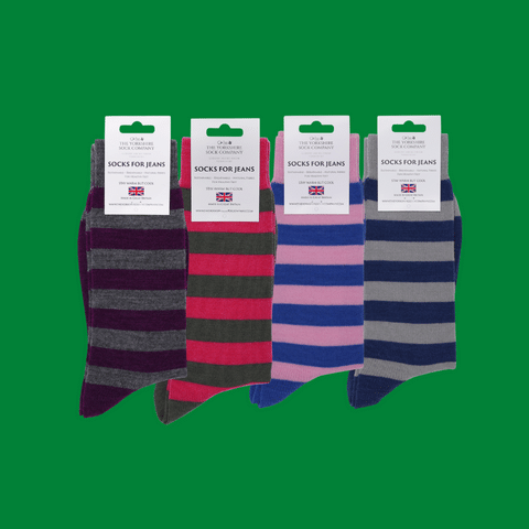 Socks For Jeans - Bright Everyday Merino Socks - 4 Pair Bundle 2