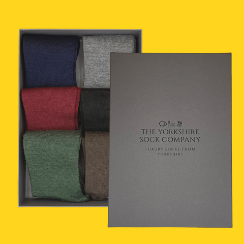 Duchy Everyday Merino Socks - 6 Pair Gift Box Classic Dark Selection